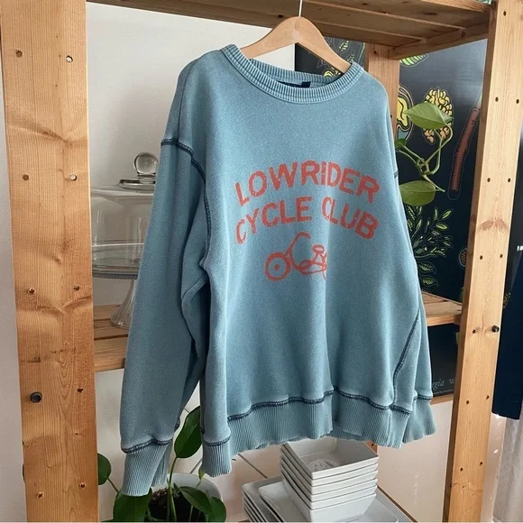 Mini Boden Blue Low Rider Cycle Club Crewneck Sweatshirt 10 - Picture 4 of 11